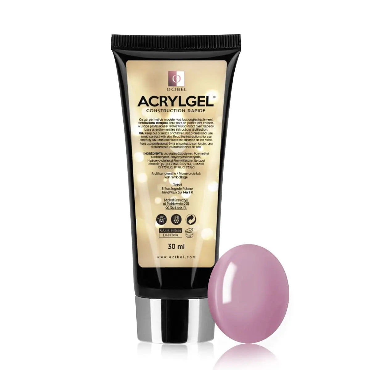 ✨ AcrylGel UV/LED 30g – Sans HEMA / DI-HEMA | Résultat Pro & Tenue Parfaite - Nude 04 OCIBEL
