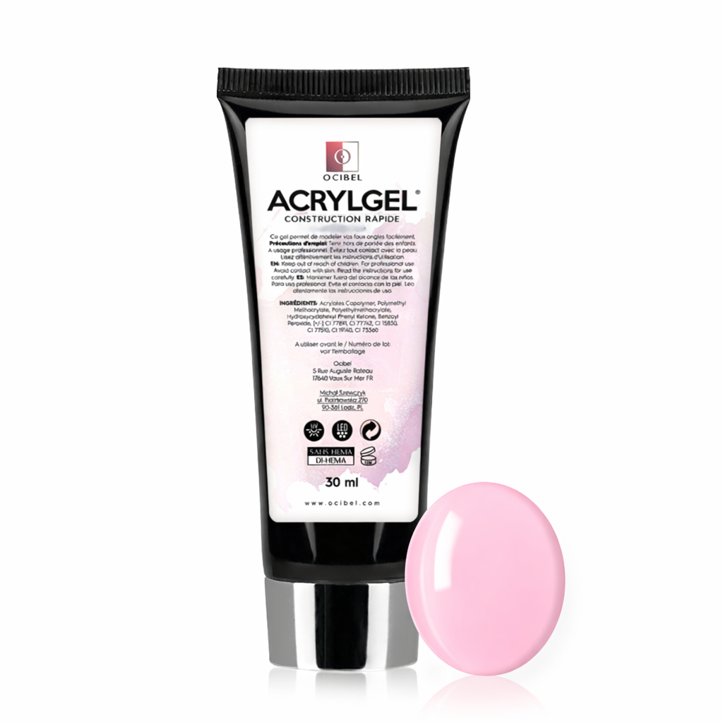 ✨ AcrylGel UV/LED 30g – Sans HEMA / DI-HEMA | Résultat Pro & Tenue Parfaite - Rosie OCIBEL