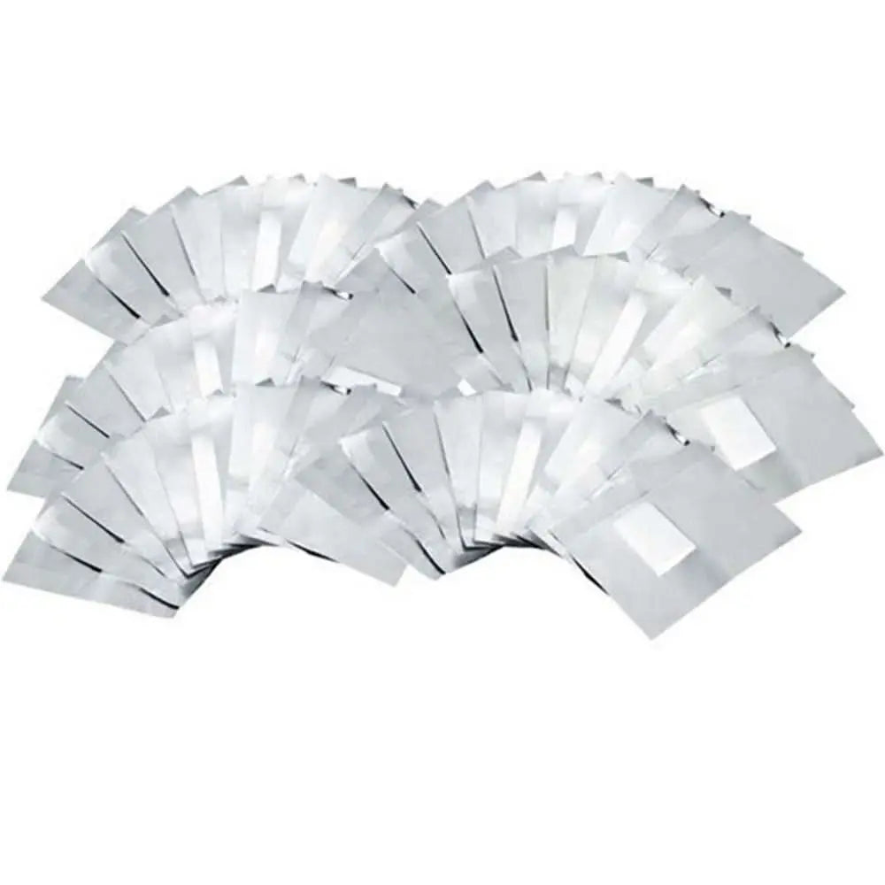 Boîte de 100 Feuilles d’Aluminium avec Coton – Prédécoupées pour Dépose Gel & Vernis UV OCIBEL
