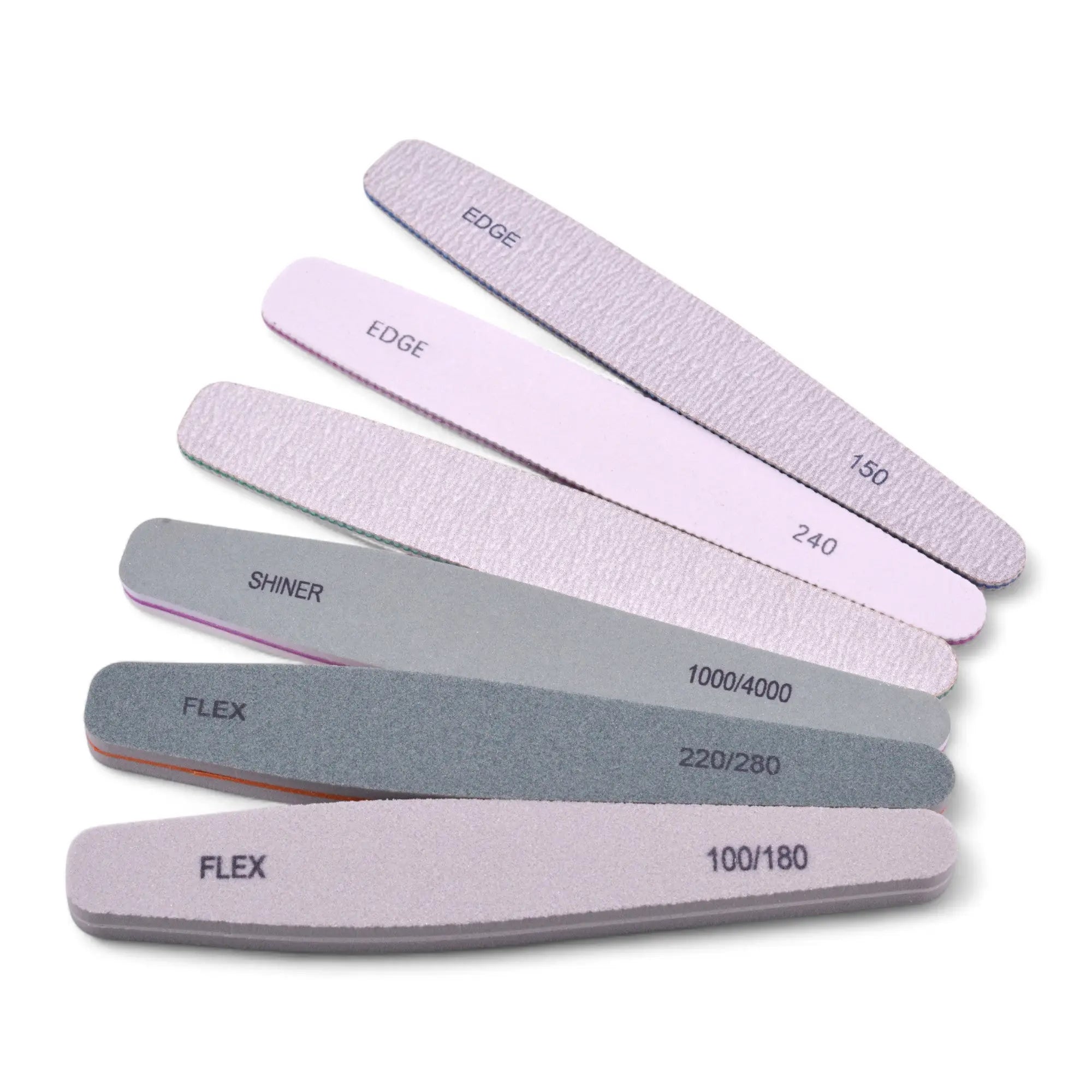 Lot de 6 Limes à ongles : 1 Ellipse Edge Flexible 100/180, 1 Ellipse OCIBEL