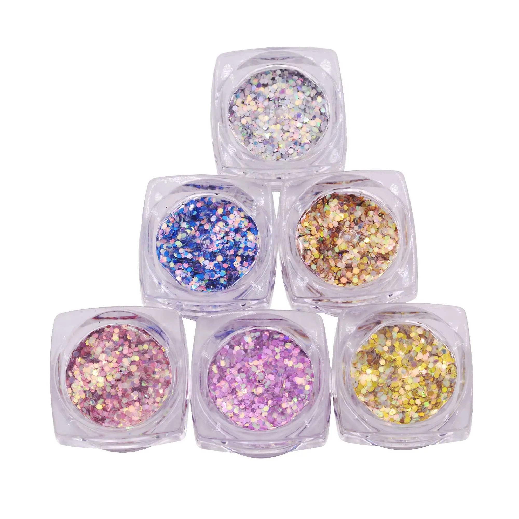 Lot de 6 Pots de Paillettes Glitter OCIBEL