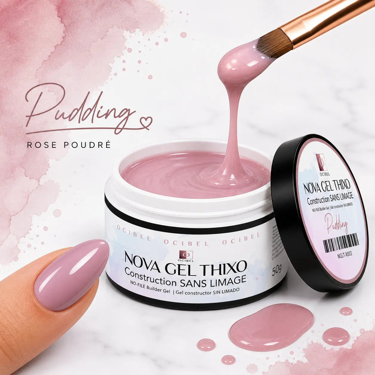 Gel de Construction Sans Limage NOVA GEL THIXO 50g – Pudding