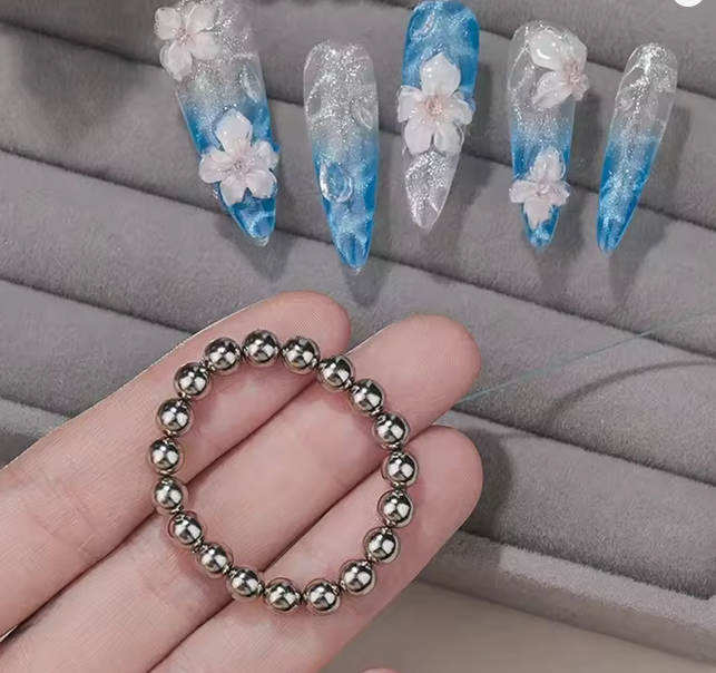 Perles magnétiques rondes 5 mm – Lot de 20 – Effet Cat Eye OCIBEL