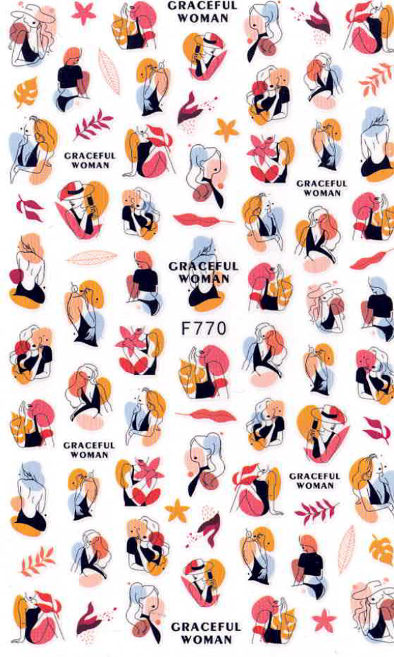 Planche Stickers Autocollant Femme OCIBEL