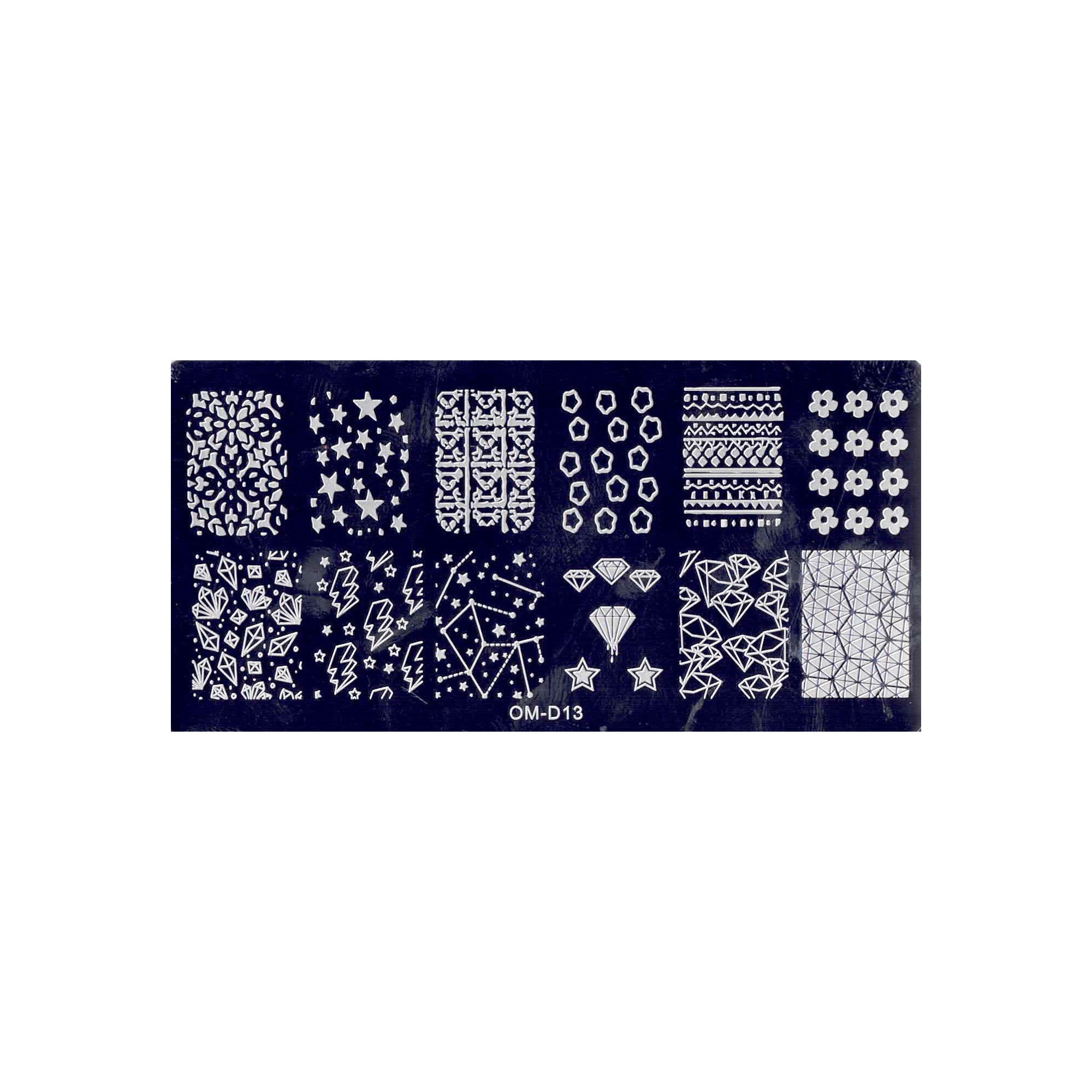 Plaque de Stamping pour Ongles Thème : Motif OCIBEL