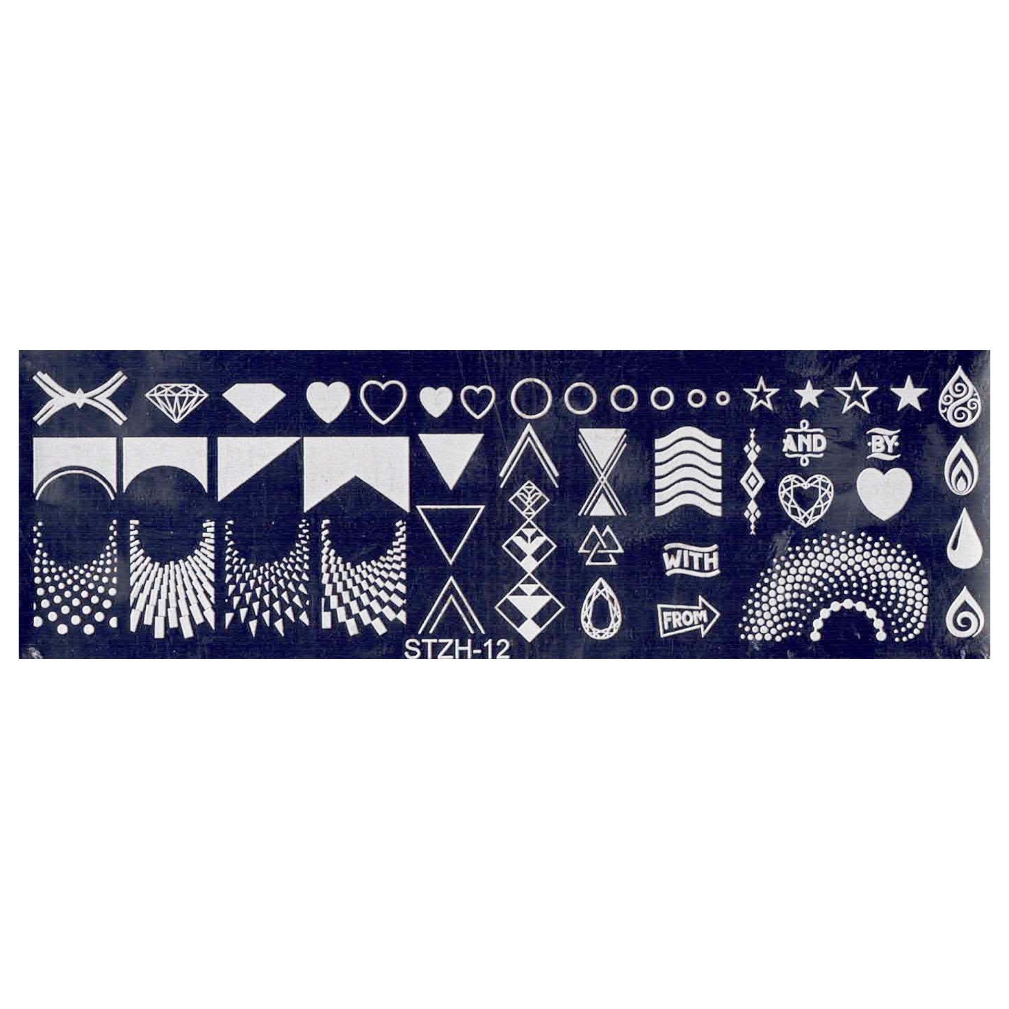 Plaque de Stamping pour Ongles Thème : Motif OCIBEL