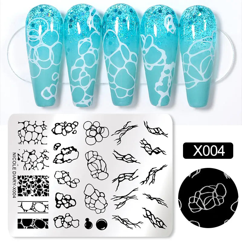 Plaque de Stamping pour Ongles Thème : Motif OCIBEL