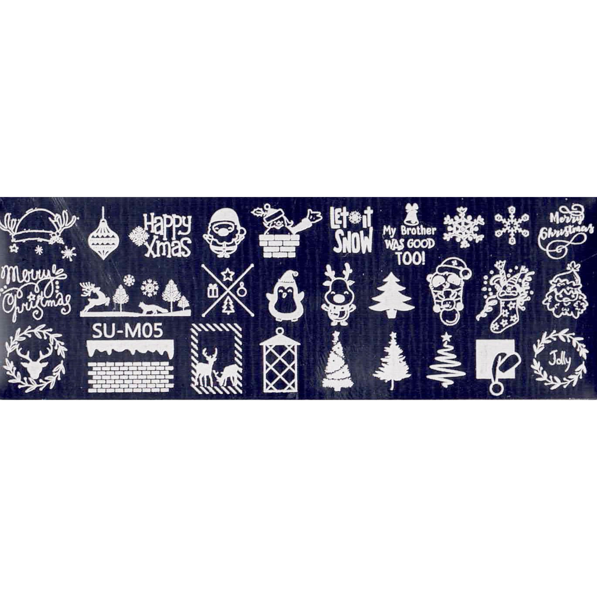 Plaque de Stamping pour Ongles Thème : Noël OCIBEL