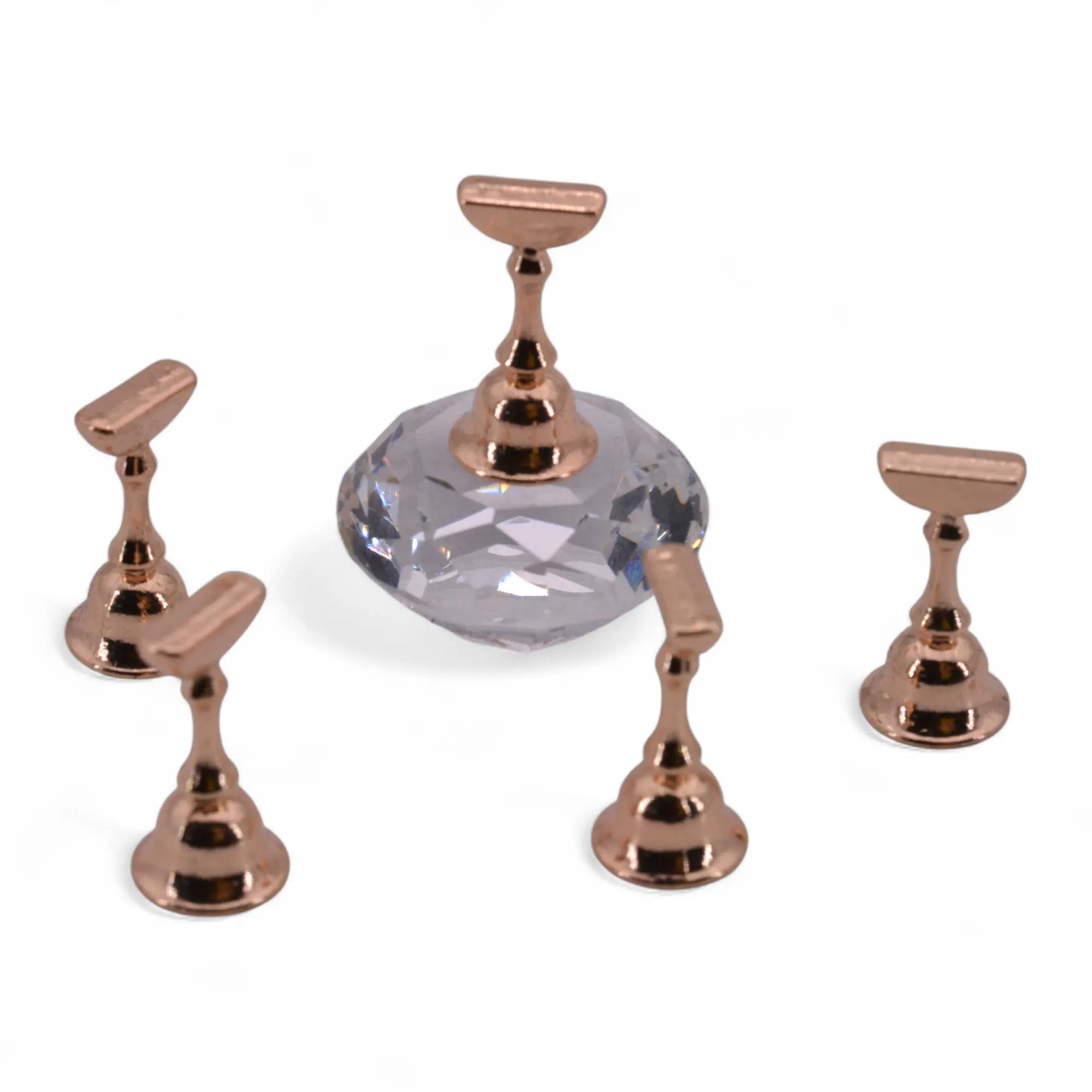 Support Aimanté Diamant en Verre pour Nail Art Portes Ongles Bronze OCIBEL
