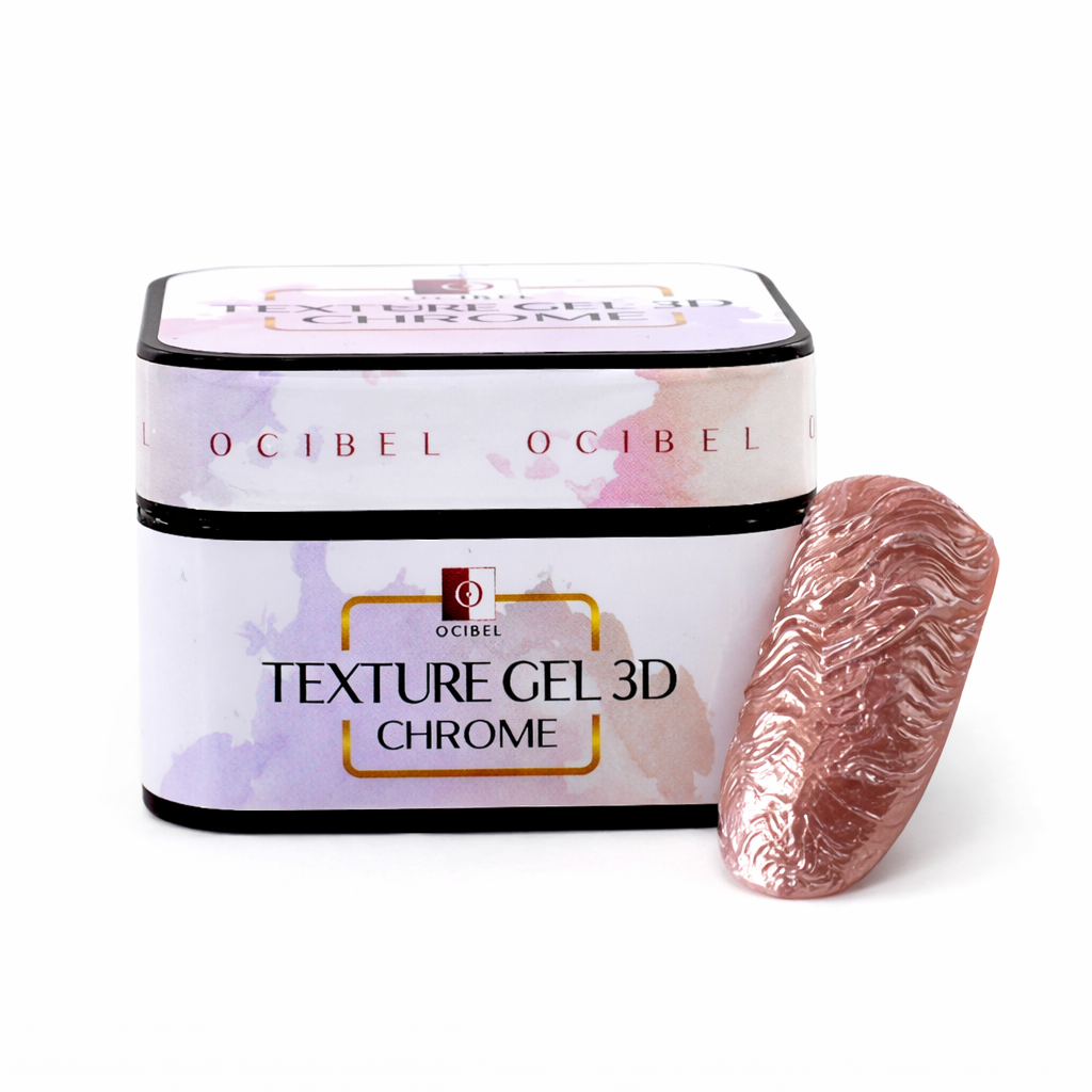 Texture Gel 3D Chrome – Gel Sculptant No Wipe / No Flow pour Effets Vague d’Eau & Relief 50 g OCIBEL