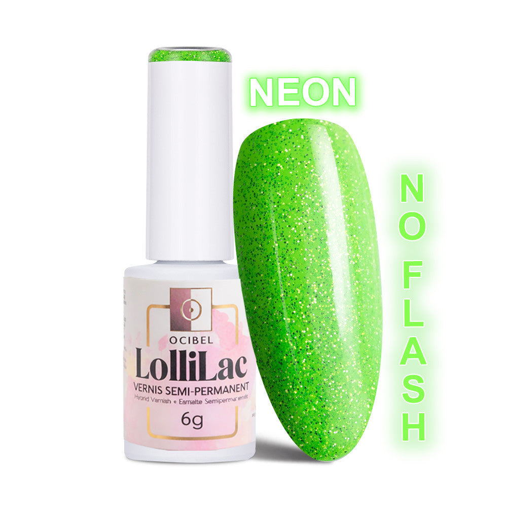 Vernis Semi Permanent UV / LED - Neon Lime Flash 6g OCIBEL