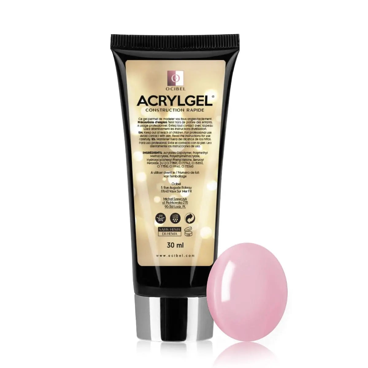 ✨ AcrylGel UV/LED 30g – Sans HEMA / DI-HEMA | Résultat Pro & Tenue Parfaite - Nude 05 OCIBEL