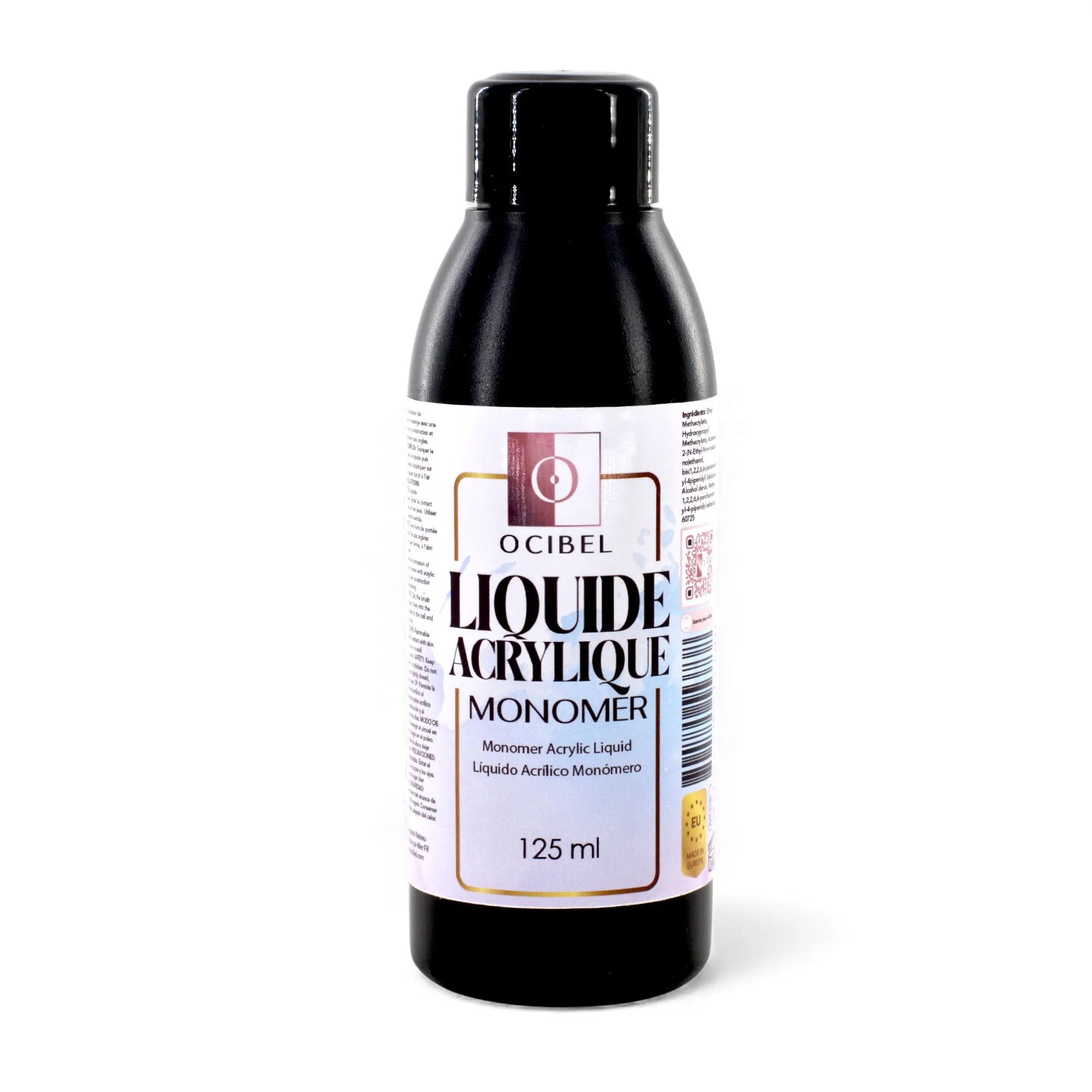 Liquide Monomère Acrylique Premium – Séchage Moyen – Faible Odeur – 125 ml OCIBEL