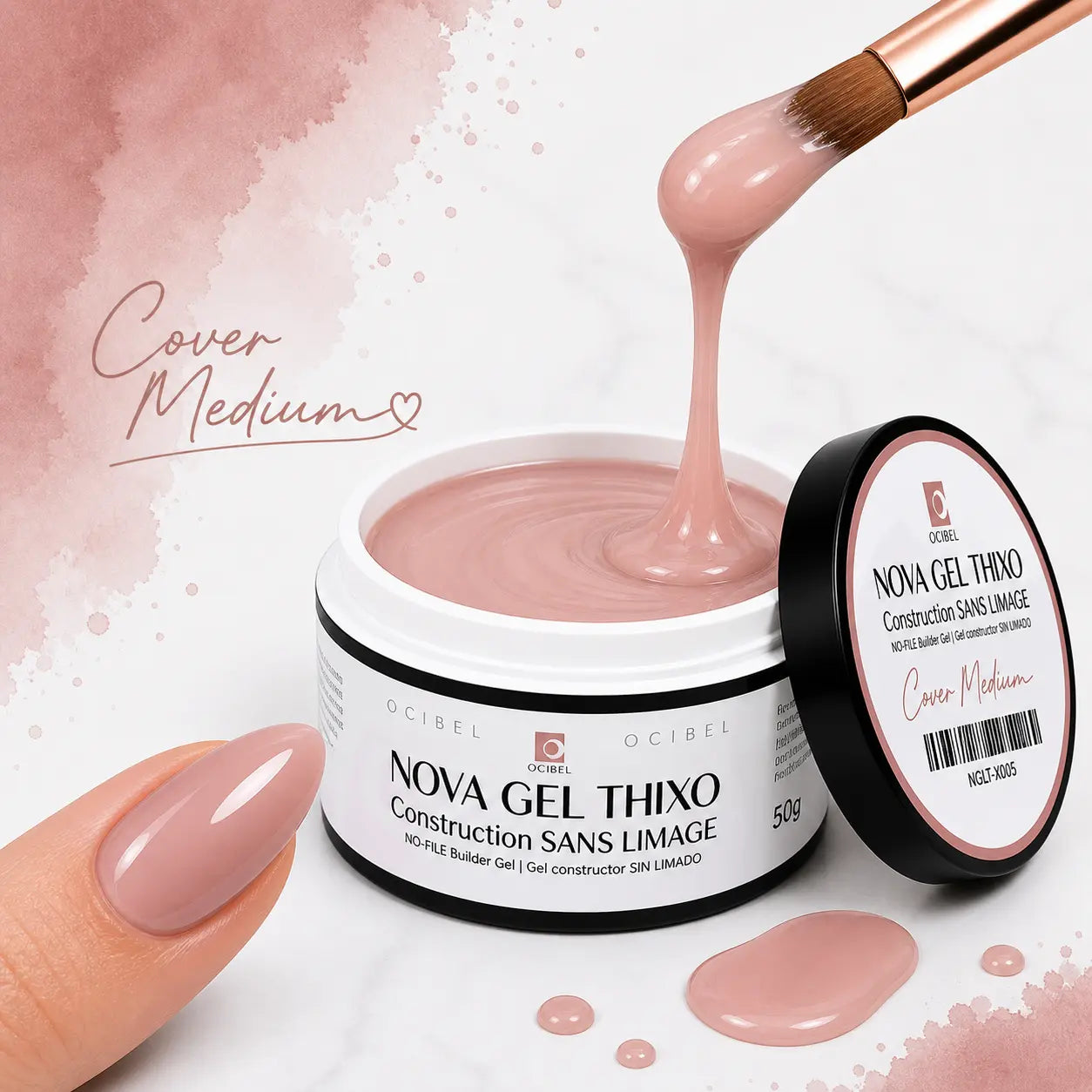 Gel de Construction Sans Limage NOVA GEL THIXO 50g – Cover Medium