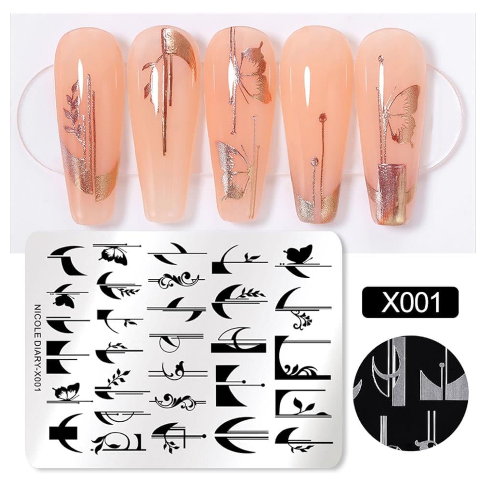 Plaque de Stamping pour Ongles Thème : Motif OCIBEL