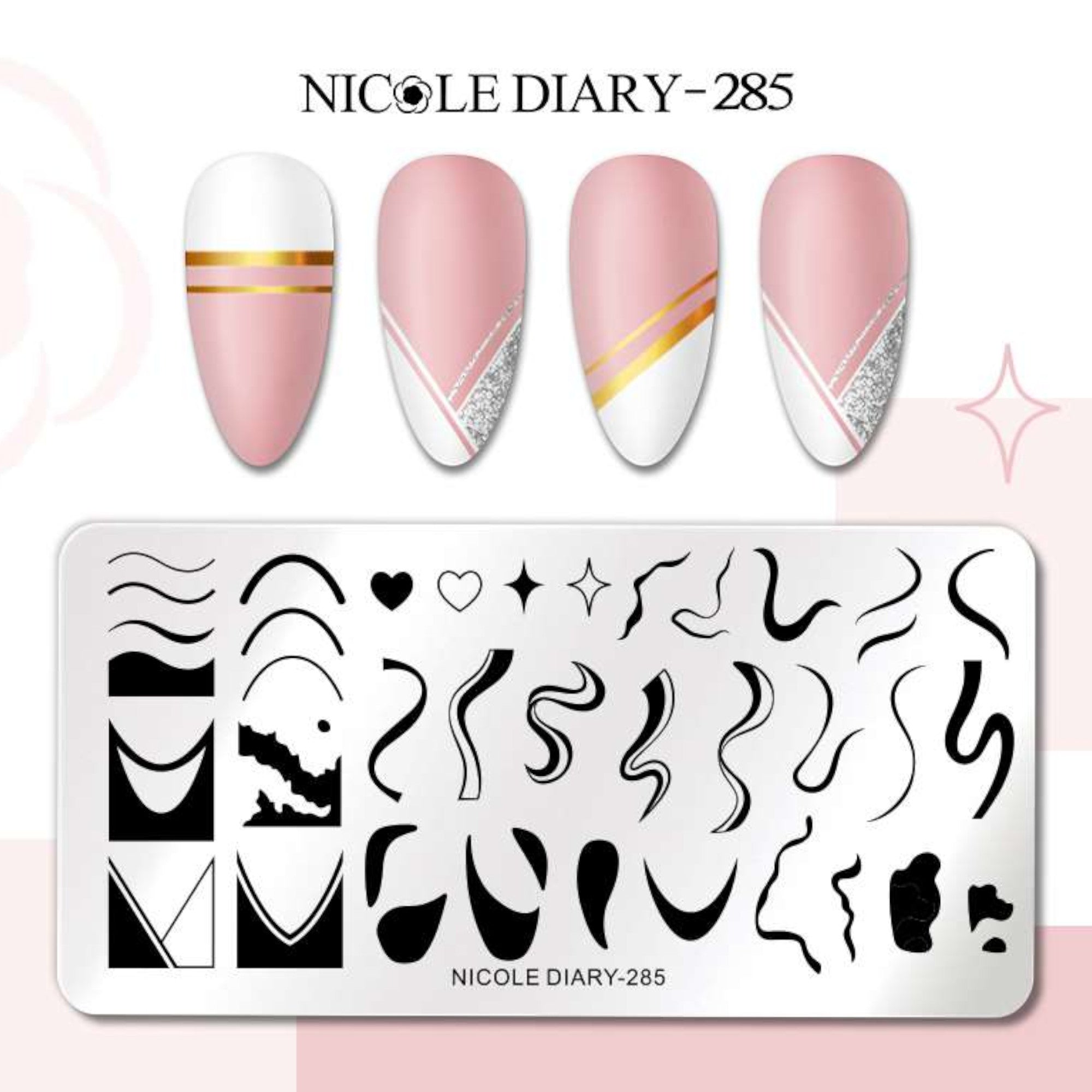 Plaque de Stamping pour Ongles Thème : Visage OCIBEL