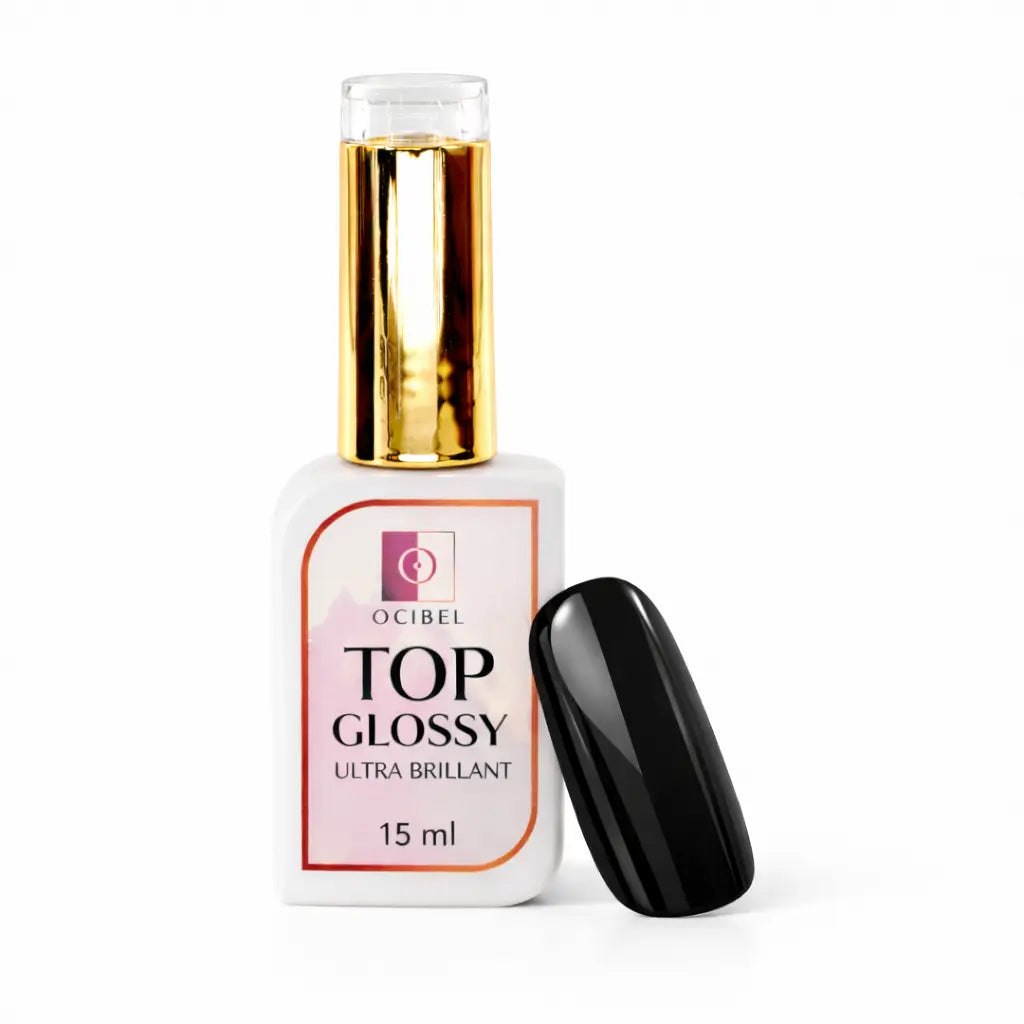 Top Glossy Ultra Brillant Effet Miroir Haute Tenue Sans Résidu 15 ml OCIBEL