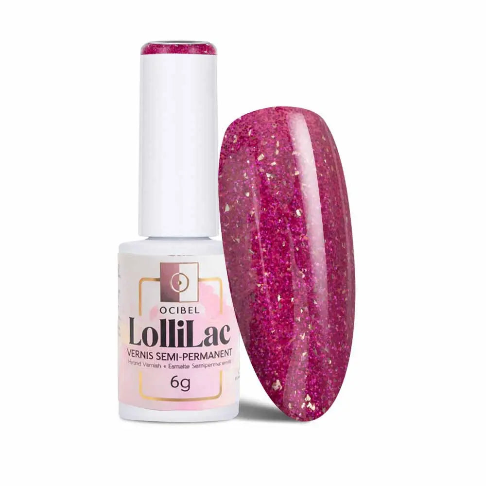 Vernis Semi Permanent UV / LED - Fucshia Glitter 6g OCIBEL